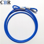 Steel wire rope sling with aluminum sleeve,plastic protective sleeve