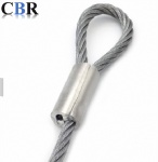 Steel wire rope sling with alminum sleeve, safety rope sling